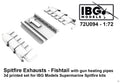 IBG 72U094 1/72 Scale Supermarine Spitfire Exhausts & Fishtail Type with gun heating pipes 3d Printed Set