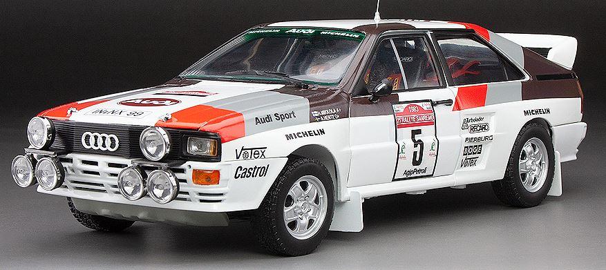 Sunstar 1:18 Scale Audi Quattro A2 #5 H.Mikkola/A.Hertz Rally Sanremo 1983 (w/'Race for Glory' Parts)