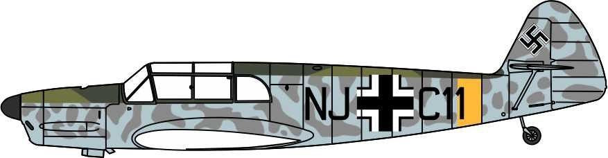 Oxford Diecast 1:72 Scale Duxford Messerschmitt Bf108