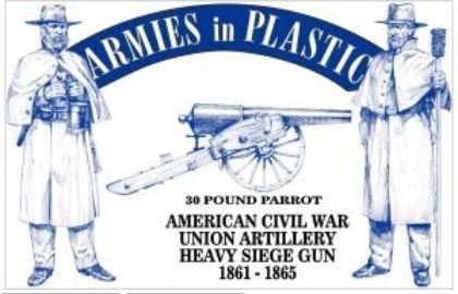 Armies in Plastic 1:32 Scale American Civil War Union Artillery Heavy Seige Gun 1861-1865 30lb Parrot