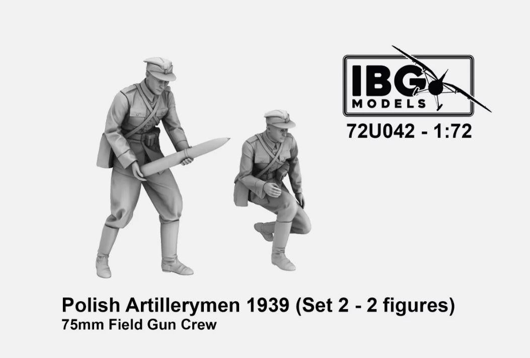 IBG Models 72U042 1/72 Scale Polish Artillerymen 75mm Field Gun Crew Set 2 3D