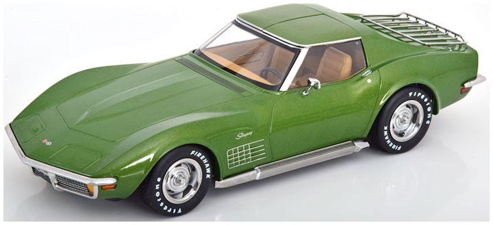 Kk Scale 1:18 Scale Chevrolet Corvette C3 1972 Light Green Metallic