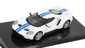 IXO 1:43 Scale Ford GT 2017 - White w.Blue Stripes