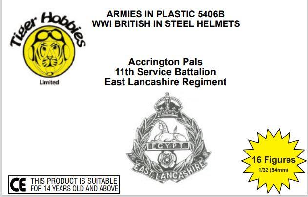 Armies In Plastic 1/32 Scale WW1 BRITISH INFANTRY ACCRINGTON PALS BATTALION AIP5406B LTD EDITION