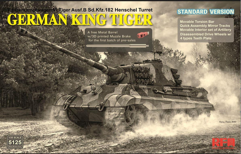 Rye Field  5125 1/35 Scale SdKfz.182 Tiger Ausf B King Tiger Henschel Standard Version