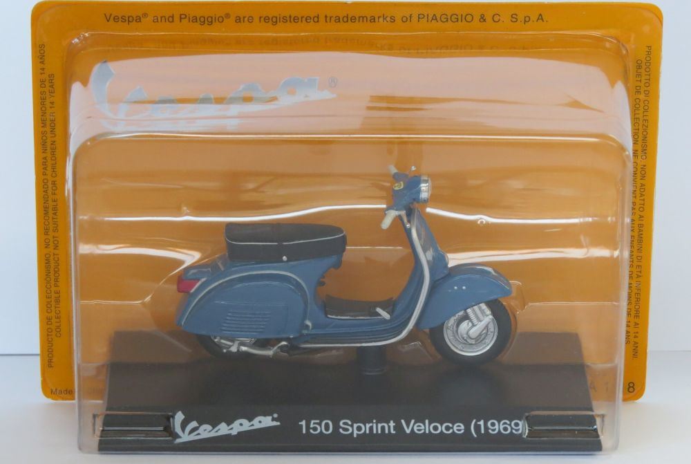 Atlas Editions 1:18 Scale Vespa 150 SPRINT VELOCE - 1969 Vespa Collection in 1:18