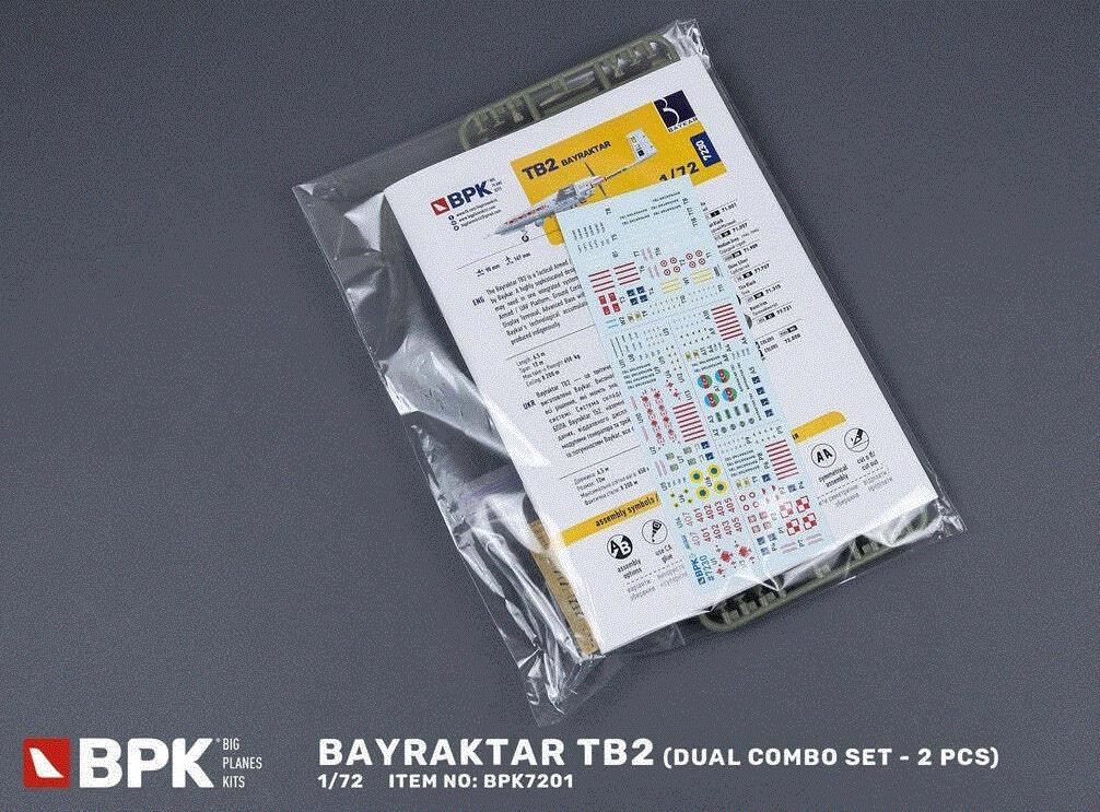 Big Planes Kits BPK7230 1/72 Scale Bayraktar TB2 Dual Combo Set