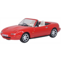 Oxford Diecast 1:76 Scale Mazda MX5 Mk1 (Open) Classic Red