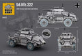 Build Army B0222 1/33 Scale Sd.Kfz.222 Armoured Vehicle Brick Model 318pcs
