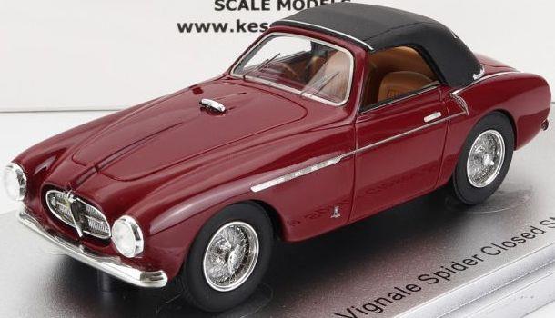 Kess 1:43 Scale Ferrari 212 Export Vignale ch.0110e Burgundy Cabriolet Top Up