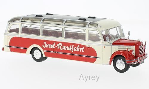 IXO 1:43 Scale Borgward BO 4000, beige/red, 1952