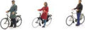 Artitec 1:87 Scale Waiting Cyclists (3x) Ready Made Painted