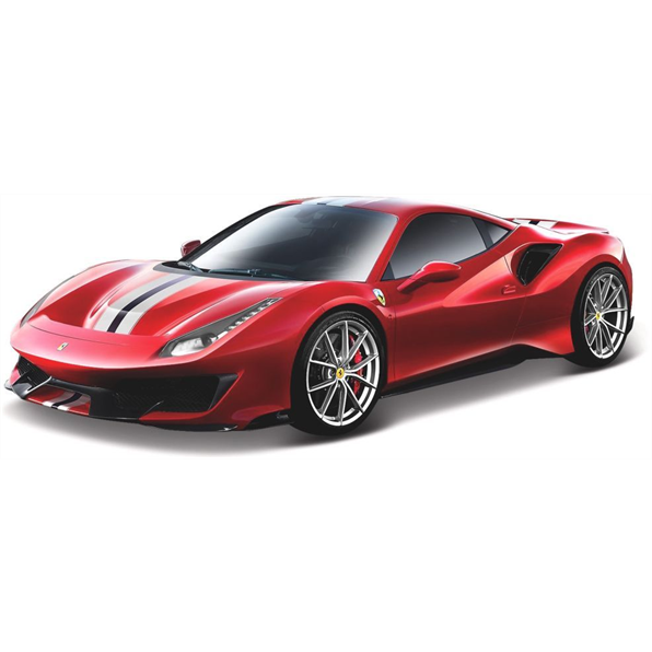 Burago 1:24 Scale Ferrari 488 Pista Race&Play Red/White/Blac