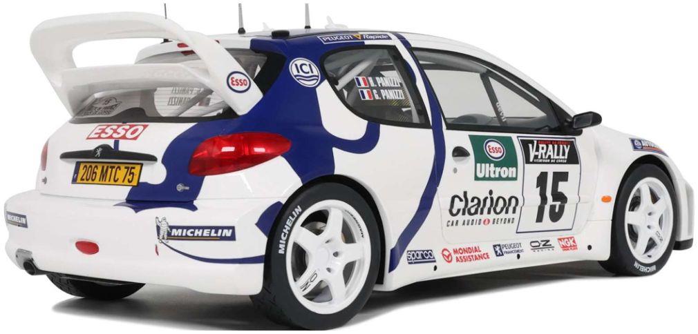 OTTO 1:12 Scale Peugeot 206 WRC White Tour De Corse 1999