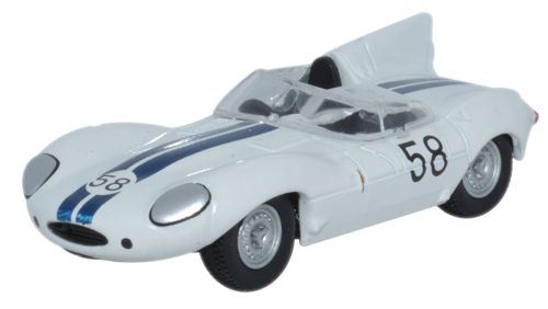 Oxford Diecast 1:76 Scale Jaguar D Type Lime Rock 1957 Walt Hansgen