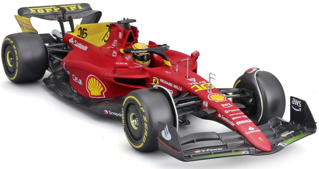 Burago 1:24 Scale Ferrari F1-75 #16 Charles Leclerc 2022 Monza Livery 75th Anniversary