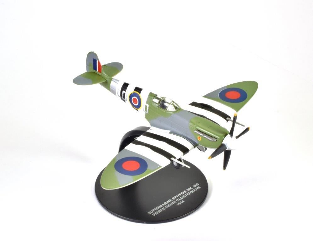 Atlas Editions 1:72 Scale Supermarine Spitfire MKIXb - Pierre-Henri Clostermann 1944 - Fighters of WWII -Atlas