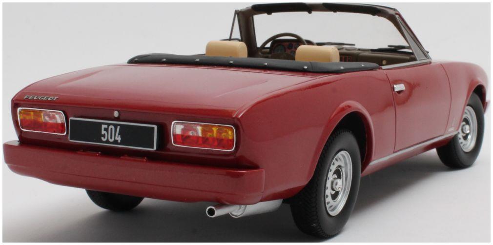 Cult 1:18 Scale Peugeot 504 Cabriolet 1983 Red Metallic
