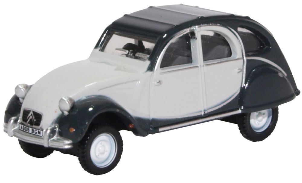 Oxford Diecast 1:76 Scale Citroen 2CV Charleston Cormorant Grey/Midn
