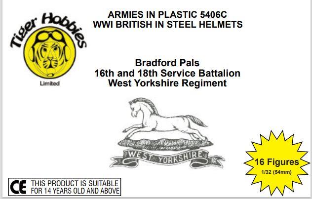 Armies In Plastic 1/32 Scale WW1 BRITISH INFANTRY BRADFORD PALS LTD EDITION AIP5406C