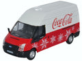 Oxford Diecast 1:76 Scale Ford Transit LWB High Coca Cola Xmas