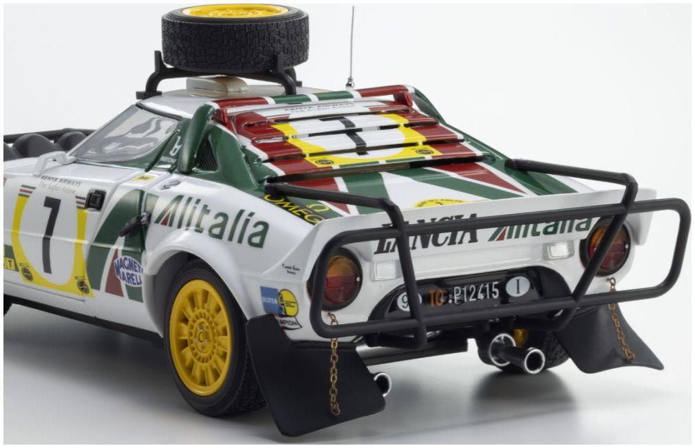 Kyosho  1:18th Scale Lancia Stratos HF S.Munari 3rd Safari Rally 1977 Nr.7