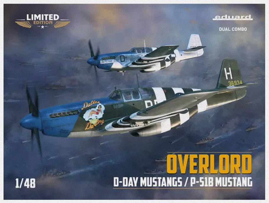 Eduard 11181 1:48 Scale P-51B Mustang D-Day Mustangs Dual Combo Model Kit