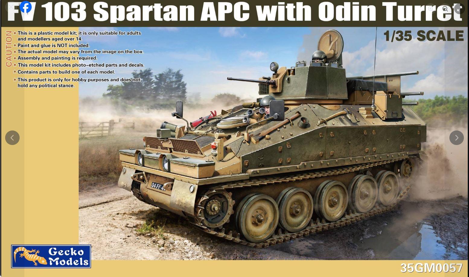 Gecko 36GM0057  1/35 Scale British Army FV 103 Spartan APC with Odin Turret