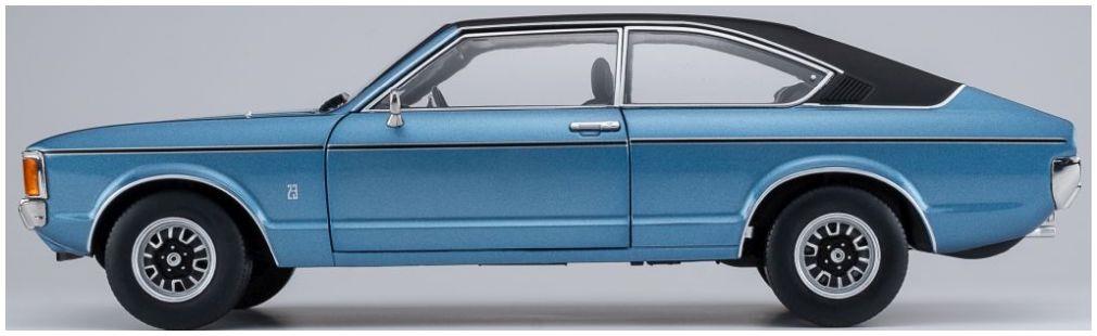 Touring Model Cars 1:18th Scale Ford Granada L Coupe Light Blue Metallic/ Vinyl Top Black Limited Edition 702pcs