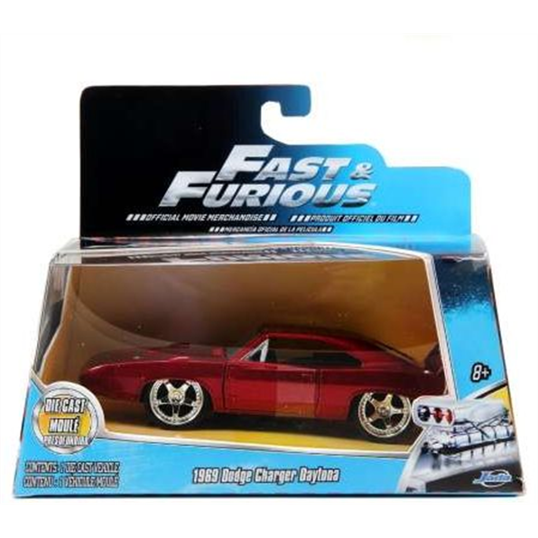 Jada 1:32 Scale Dodge Charger Daytona 1969, red (F & F) 1:32 Fast and the Furious Series