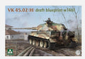 Takom TAK2191 1:35 Scale VK 45.02 (H) blueprint w1461 Tank Military Model Kit