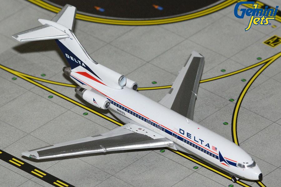 Gemini Jets 1:400th Scale Boeing B727-100 Delta Airlines N1633 'Widget' Livery Polished Belly