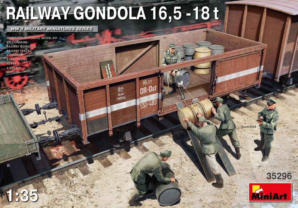 Miniart 1:35 Scale Railway Gondola 16.5-18t