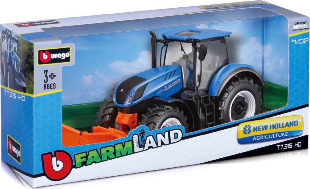 Burago 1:32 Scale New Holland T7.315 HD Tractor + Front Loader and Subframe