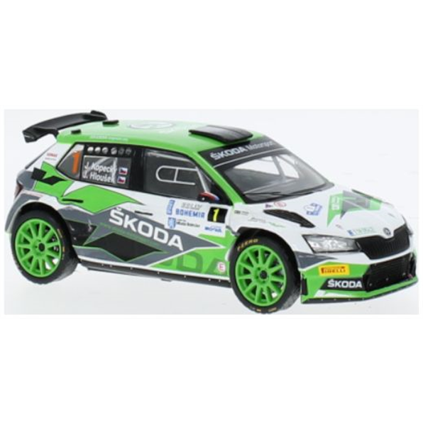 IXO 1:43 Scale Skoda Fabia Rally2 EVO #1 Rallye Bohemia J.Kopecky/J.Hlousek