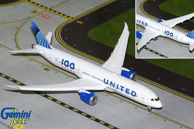 Gemini Jets 1:200th Scale Boeing B787-9 United Airlines N61101 '100 Years' (Flaps Down)