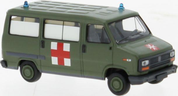 Brekina 1:87 Scale Fiat Ducato Bus Military Ambulance 1982