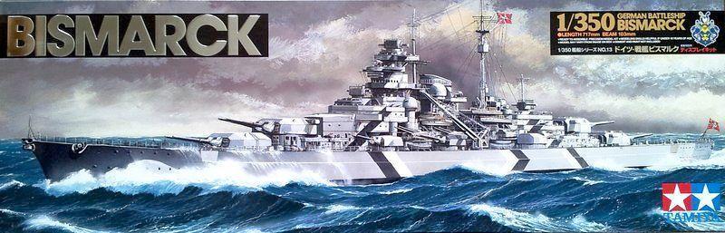 Tamiya 1/35 Scale German Battleship Bismarck with Stand TC 78013