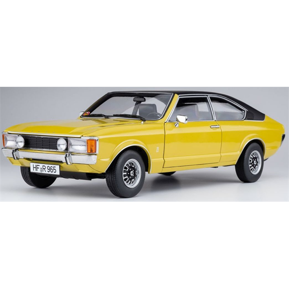 Touring Model Cars 1:18th Scale Ford Granada Consul Coupe GT 2.3 - Daytona Yellow/Black Roof Ltd ed. of 552