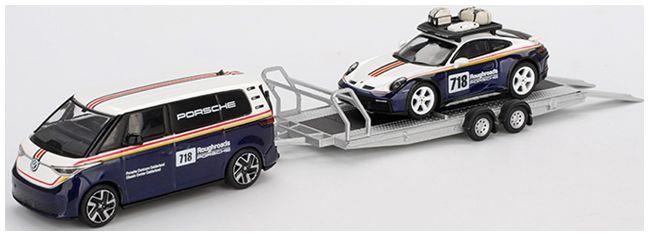 Mini GT 1:64th Scale Porsche 911 Dakar #718/VW ID.Buzz Porsche Centrum Gelderland Roughroads Set