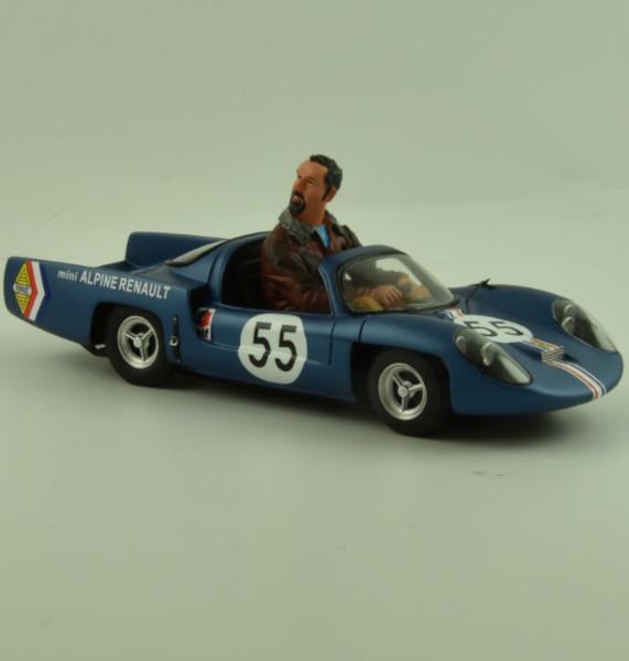 Le Mans Miniatures 1:32nd Scale Alpine Renault A220 #55 Minicar (1:32 Car) Driven by Henri Pescarolo (1:18 Figure)