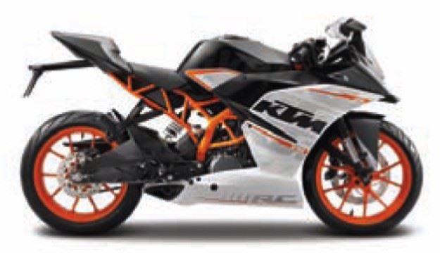 Maisto 1:18 Scale KTM RC390 - Black/White/Orange