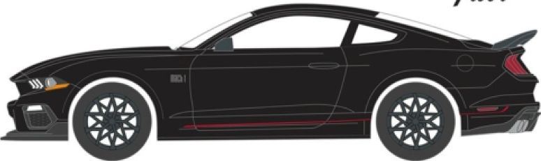 Greenlight 1:64 Scale Ford Mustang Mach 1 2022 Shadow Black Showroom Floor Series 2