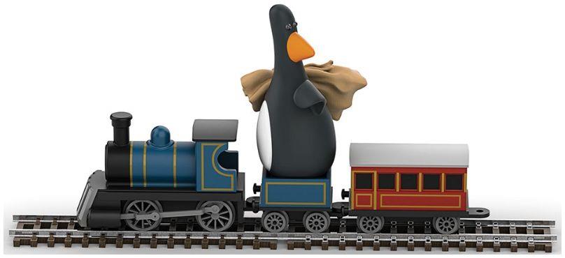 Corgi FTB  Wallace & Gromit - Feathers McGraw & Loco The Wrong Trousers