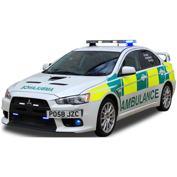 Vitesse 1:43 Scale Mitsubishi Lancer Evolution X UK Private Ambulance Service