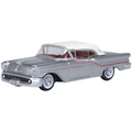 Oxford Diecast 1:87 Scale Oldsmobile 88 Convertible Gray/Red/White Closed Juneau Gray/Accent Red/White 1957