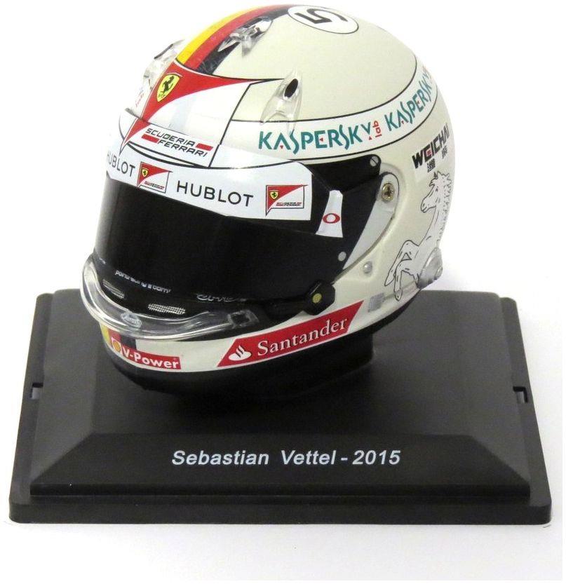 Atlas Editions 1:5th Scale Sebastian Vettel - 2015 Ferrari F1 Helmet Collection