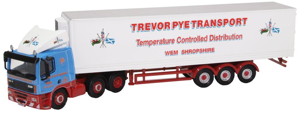 Oxford Diecast 1:76 Scale DAF 85 Short Fridge Trailer Trevor Pye