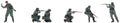 Artitec 1:87 Scale Infantry Under Fire (6x) (WM) Ready-Made Figures
