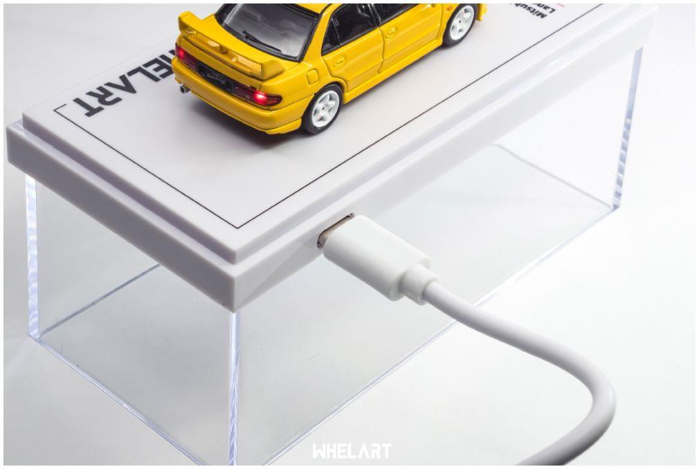 Whelart  1:64th Scale Mitsubishi EVO 3 Yellow - Light-Up!